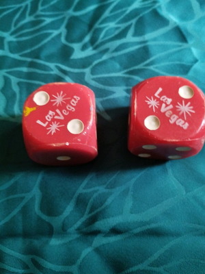 Las Vegas vintage dice used, collectible souvenirs