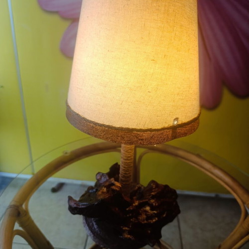 Handcrafted Driftwood Root Table Lamp new, rustic eco design