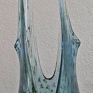 Kosta Boda Catwalk Swimsuit vase like new, blue, 31.5 cm