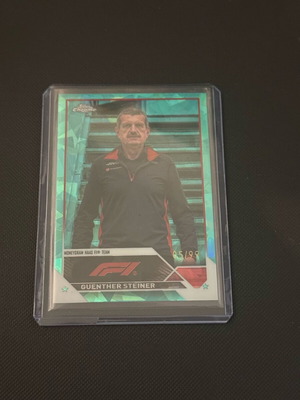 2023 Topps Chrome Sapphire Edition Formula 1 Aqua Guenther Steiner card mint