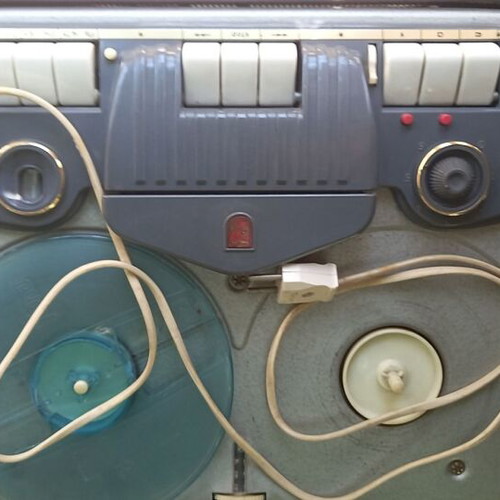 Philips reel-to-reel tape recorder 1958 used with speaker and reels