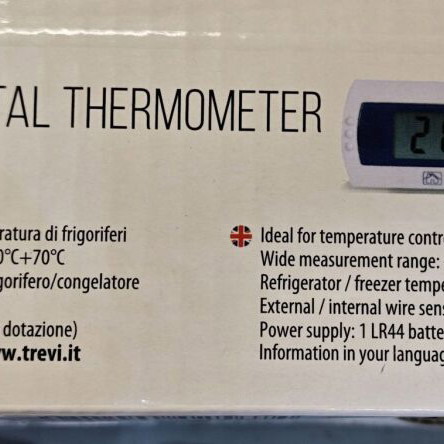 Trevi TE 3012 Digital Thermometers New, Refrigerator -50C to +70C