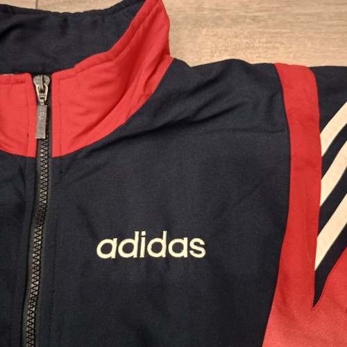 Adidas Vintage Track Jacket used, navy with red details, size M