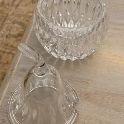 Crystal pear-shaped dish fondantière like new