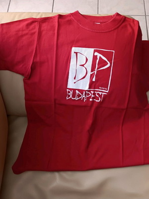 Children's souvenir T-shirt Budapest used, red, 100% cotton