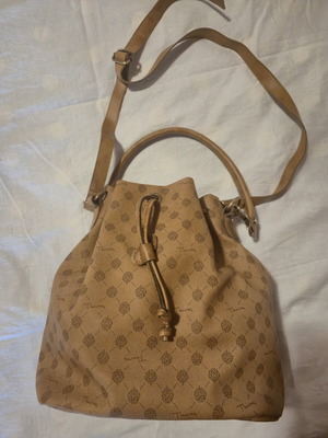 Thiros bag with olive tree pattern, brown
