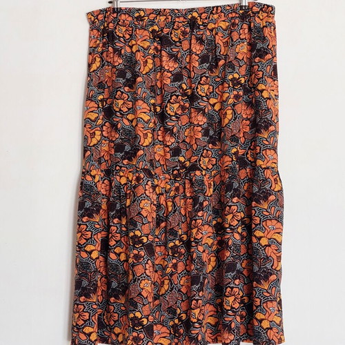 Laura Torelli women's skirt, brown and orange