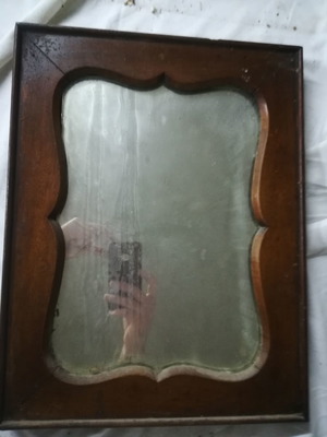 Antique mirror used, solid walnut wood