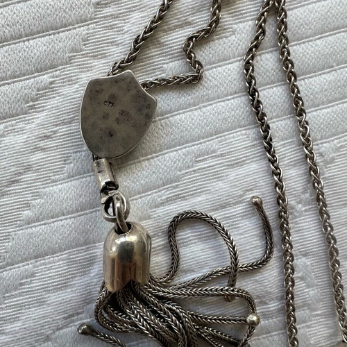 Silver worry beads used, 29 grams, silver color