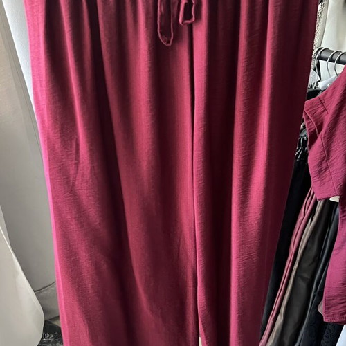 Women's set burgundy beige one size up to L like new