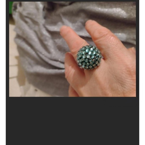 Sparkling ring new in sky blue with stones