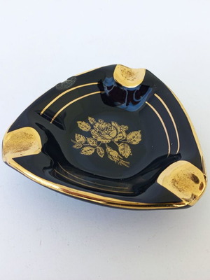 Vintage ashtray used with 24K gold Greek made
