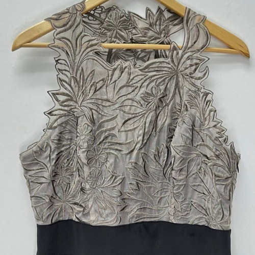 Karen Millen silk dress like new, midi, black and grey