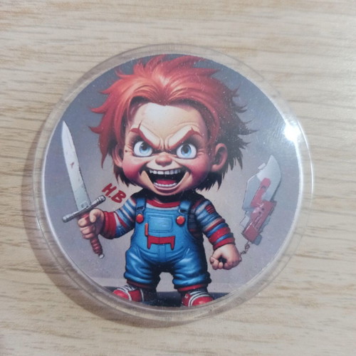 Chucky Pin No4 new, 6x6 centimeters