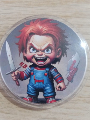 Chucky Pin No4 new, 6x6 centimeters