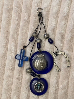 Tanagrea handmade pendant amulet set like new with traditional symbols