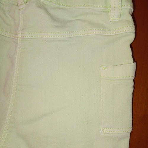 Orchestra denim shorts like new, pastel lime color