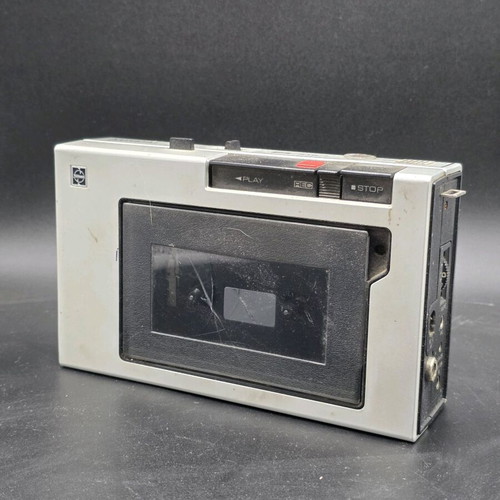 National Panasonic RQ-212 Retro Cassette Player used with Metal Case
