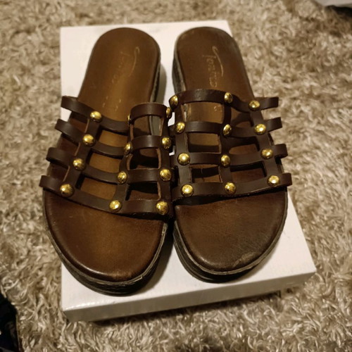 Aku women's sandals used, brown, size 40