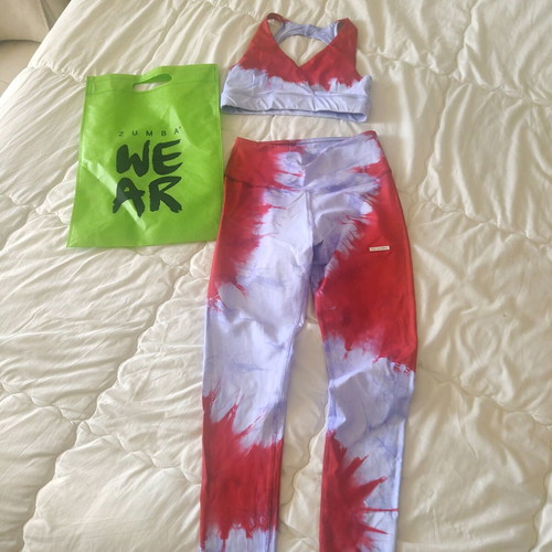 Zumba wear set with leggings and crop top new, small size