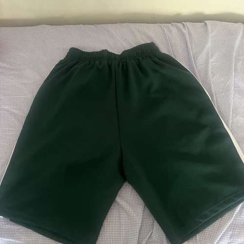 Palm Angels green track shorts, size L, long fit