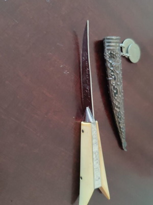 Traditional Cretan souvenir knife used, small
