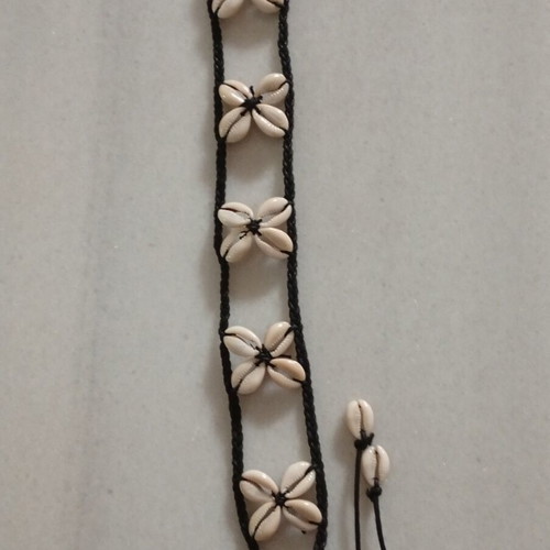 Handmade boho belt with real shells macrame style, like new