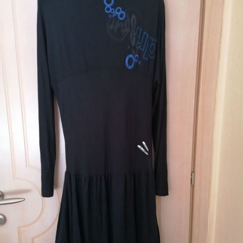 Desigual dress new, cotton with elasticity, size M/L, black