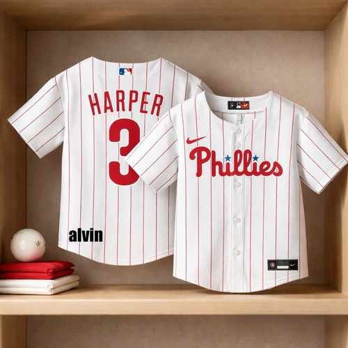 MLB Jersey Phillies 3 Harper new, large size