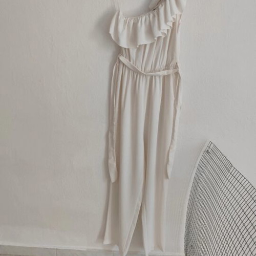 Zara white jumpsuit, new, size S