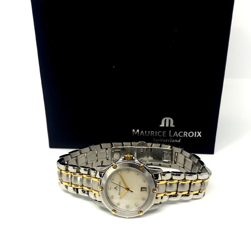 Maurice Lacroix 18k women's watch new with mother of pearl and brilliant diamonds