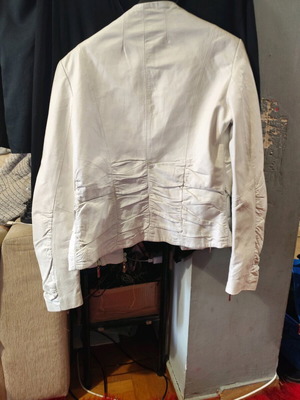 Leather jacket white like new