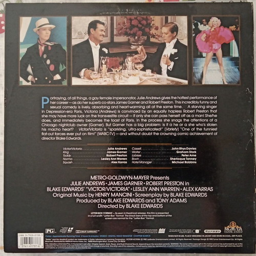 Victor Victoria 1982 LaserDisc like new, comedy