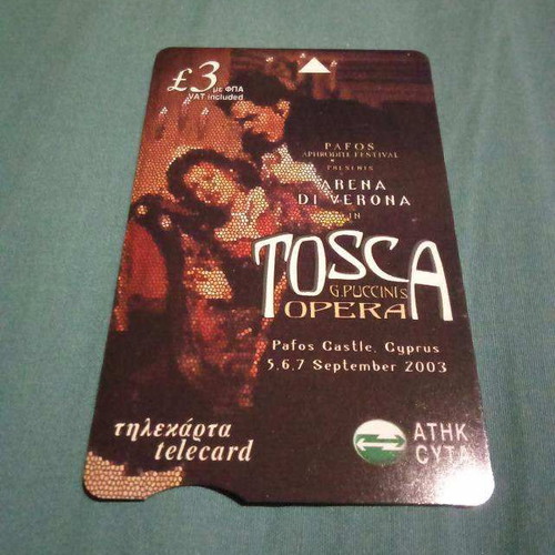 Cyprus Tosca dummy telecard new without chip and code