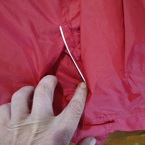 Adidas men's windbreaker jacket XL like new, red with white stripes