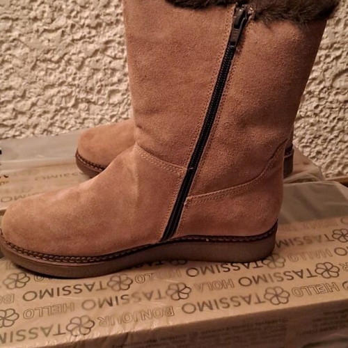Boxer ankle boots new, size 36, beige, anatomical