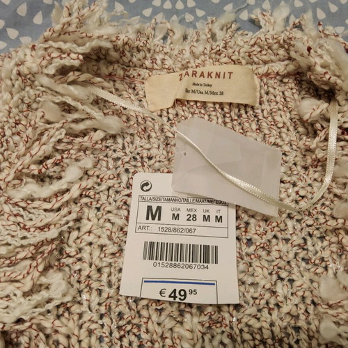 Zara women's knitted cardigan new, size S-M, pink multicolor