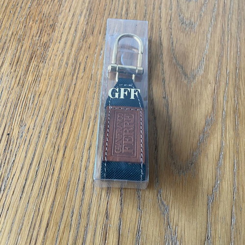 Giafranko Ferre keychain new, vintage, black and brown