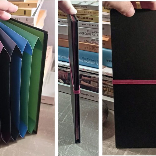 Rainbow accordion folder like new