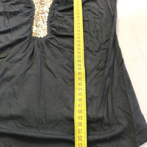 Te quiero evening blouse size 1 used, black with gold details