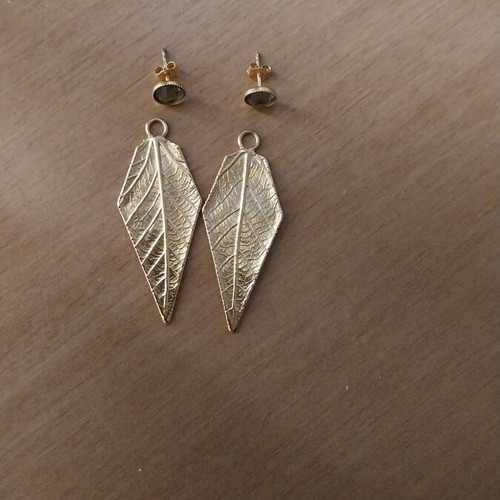 Amaryllis earjacket earrings 24K gold vermeil on 925 silver like new