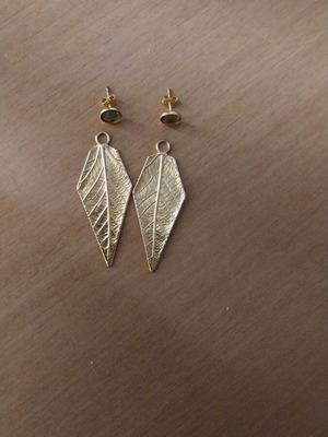 Amaryllis earjacket earrings 24K gold vermeil on 925 silver like new