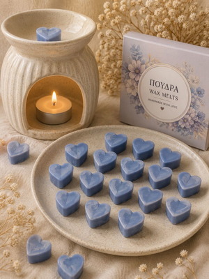 Wax melts with powder scent, pack of 20, new