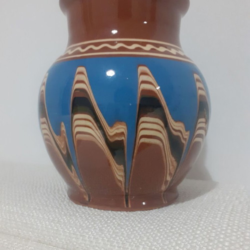 Ceramic folk art vase used