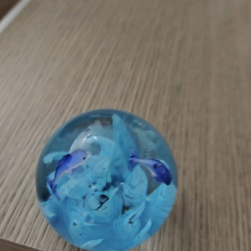 Decorative ball with Murano designs inside, like new