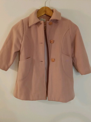 Marasil Girls' Coat 4Y Like New, Pink Wool with Cashmere