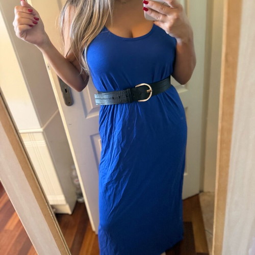 Maxi dress blue electric H&M like new, size Large