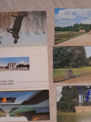 Set of 3 used Leningrad postcards