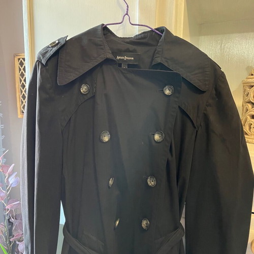 Artisti Italiani trench coat size S used, black
