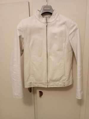 Leather jacket used size 38, white